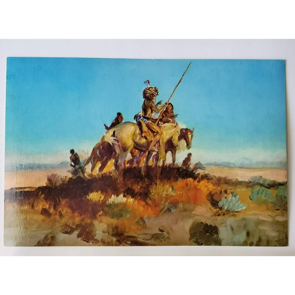 Charles Marion Russell, Large Postcard Unused, Western Art, Trail's End, Whitney